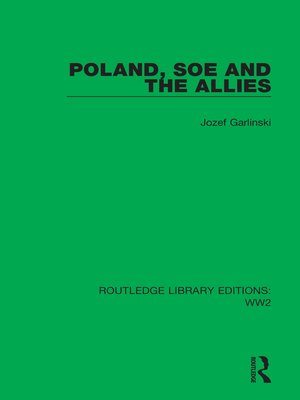 cover image of Poland, SOE and the Allies